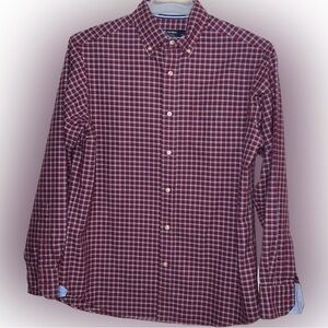 💥Cremieux Classics Men Long Sleeve Plaid Shirt Collared Button Up Red Medium